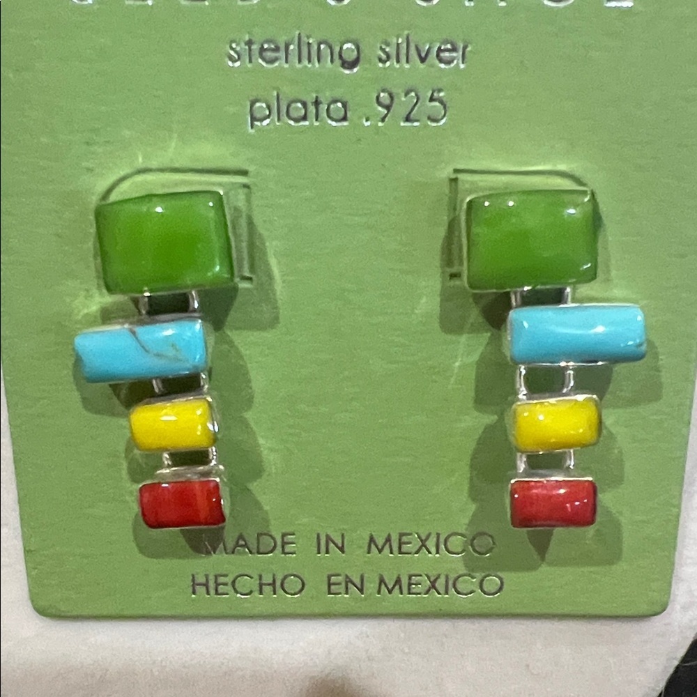 Seed & Sage | Sterling Silver Multicolor Earrings - Picture 3 of 6